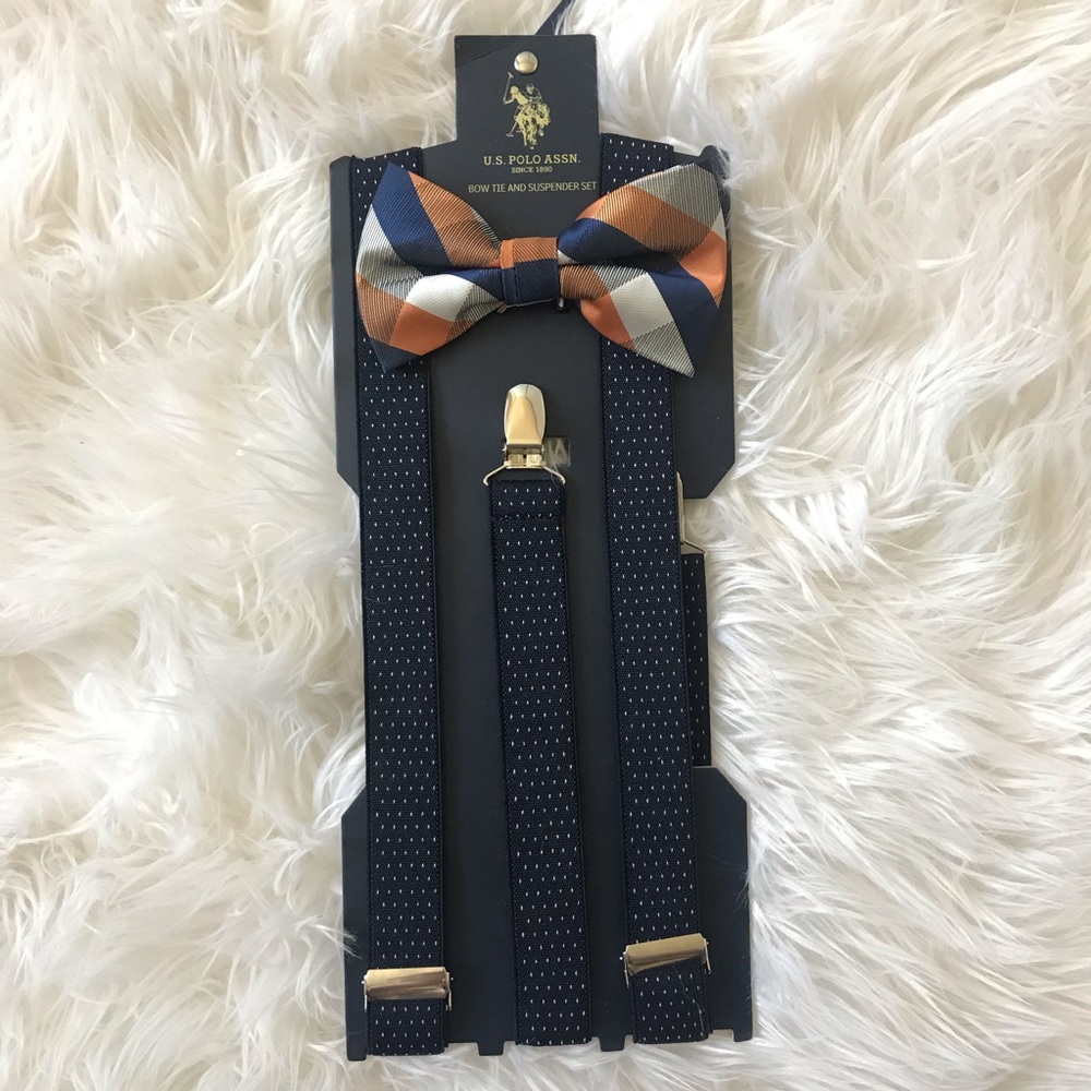 U.S. Polo Assn. Bow Tie & Suspender Set